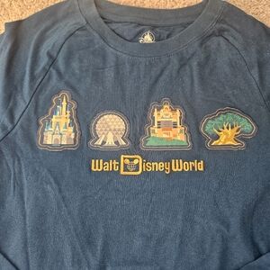 Long Sleeve Walt Disney World long sleeve patches NWT blue womens XS 2024